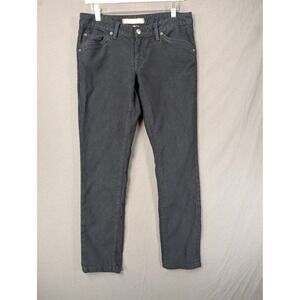 Agave Nectar Womens Delgada Slim Peg Pants Shasta Black Corduroy Size 29